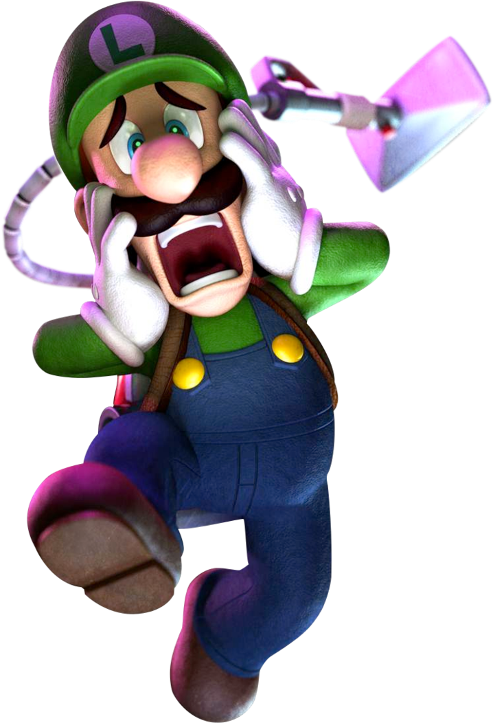 Luigi Clipart Scared - Luigi's Mansion Dark Moon Luigi - Png Download (739x1080), Png Download