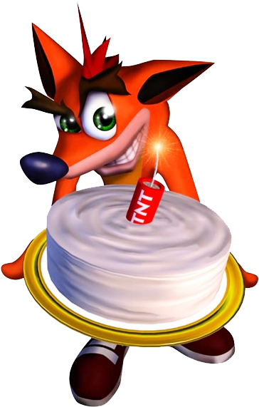 Crash Bandicoot Png Clipart - Happy Birthday Crash Bandicoot Transparent Png (600x600), Png Download