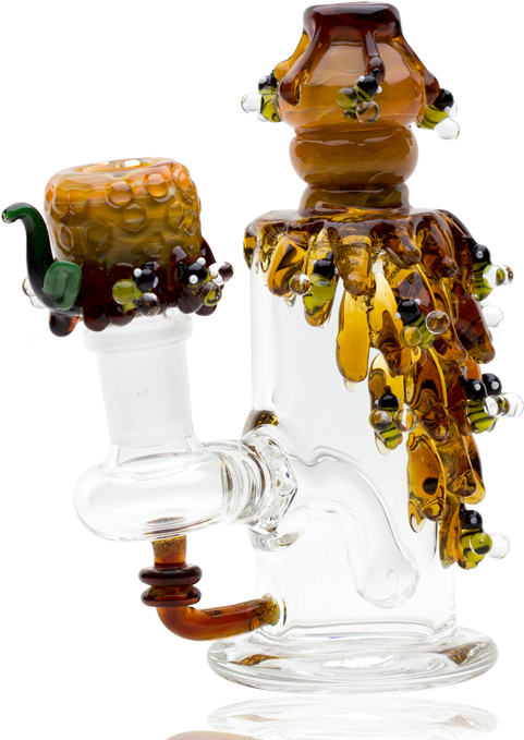 Mini Dab Rig W/ Beehive Theme Clipart (481x679), Png Download