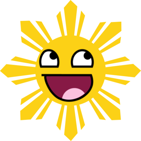 Awesome Face / Epic Smiley - Star Of The Philippines Clipart (600x600), Png Download