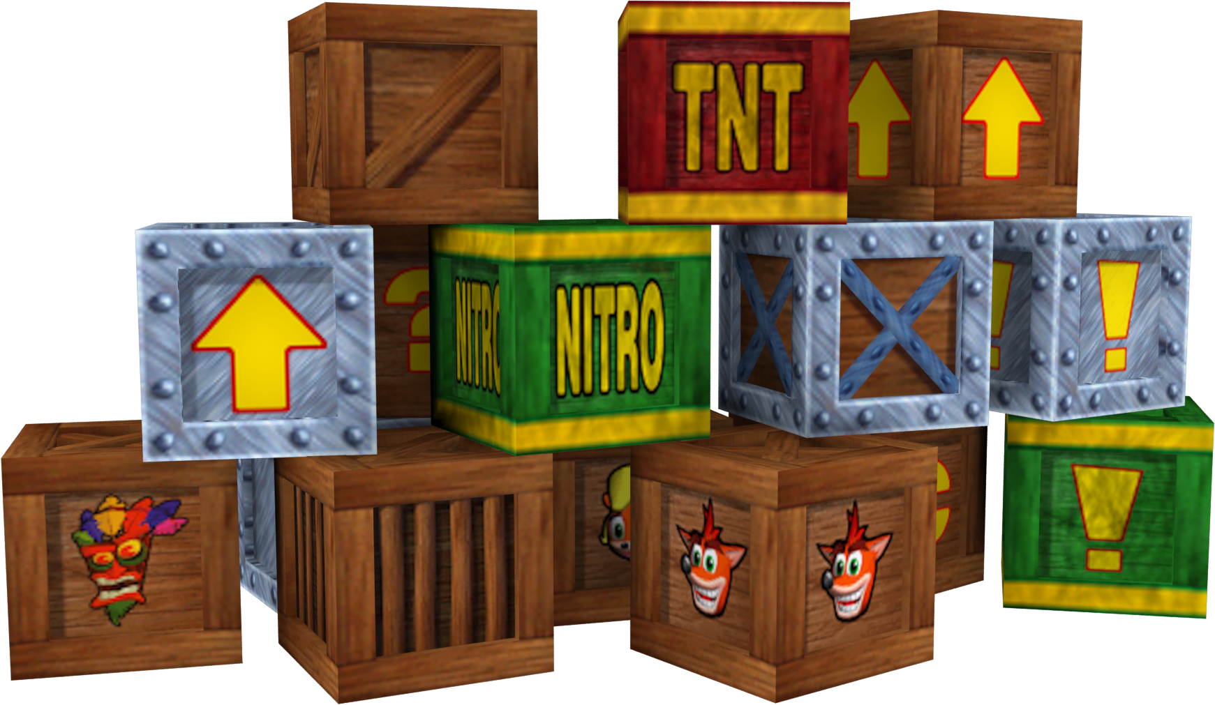 Crash Bandicoot N Sane Trilogy - Crash Bandicoot N Sane Trilogy Crates Clipart (1741x1011), Png Download
