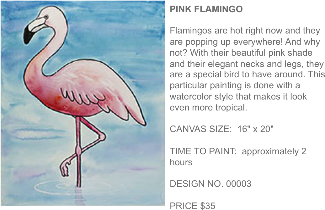 Pink Flamingo Popup Paint Studio Clipart (1036x671), Png Download