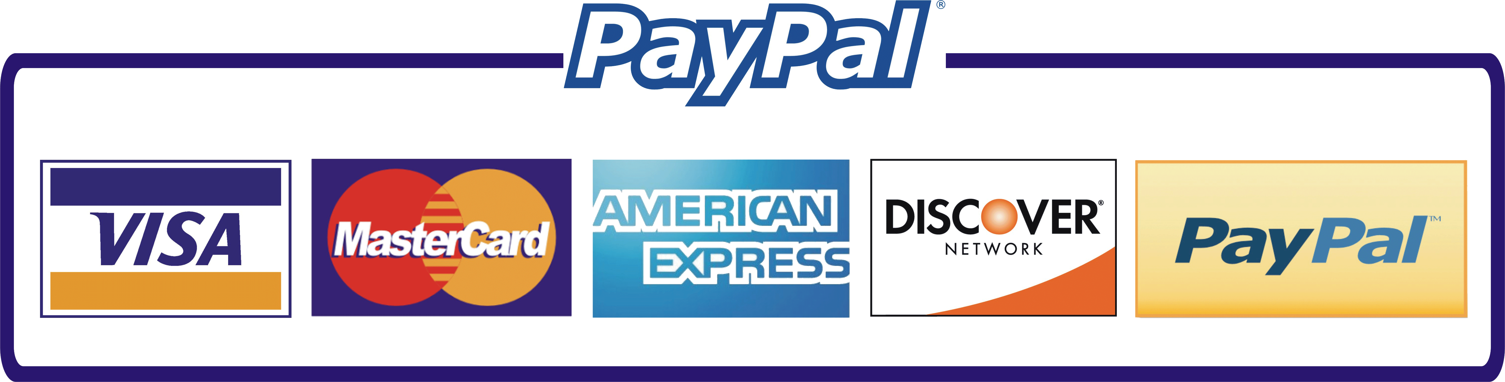 6056 X 1537 53 - We Accept Paypal Only Clipart (6056x1537), Png Download