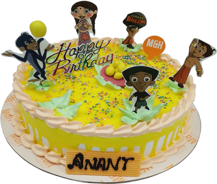 Chhota Bheem Cake - Birthday Cake Clipart (600x600), Png Download