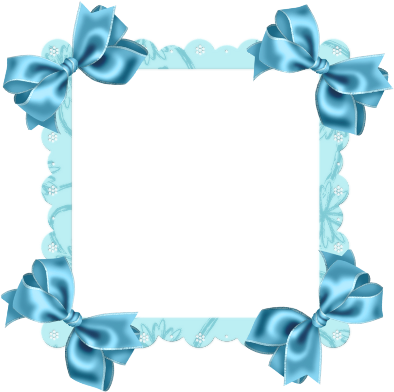 Sky Blue Flower Border , Png Download Clipart (809x804), Png Download