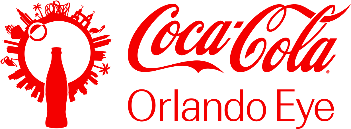 Download Coca Cola Logo Png Transparent Images Transparent - Coca Cola Orlando Eye Logo Png Clipart (1280x498), Png Download