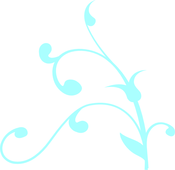Blue Flower Border Svg Clip Arts 600 X 584 Px - Png Download (600x584), Png Download