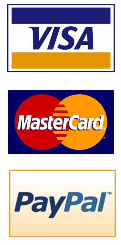 Visa Mastercard Paypal - Majorelle Blue Clipart (400x1200), Png Download