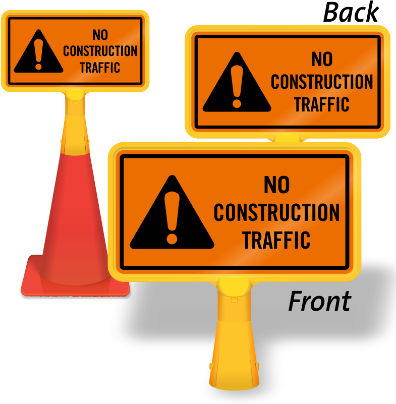No Construction Traffic Coneboss Sign - Agriculture Clipart (785x801), Png Download