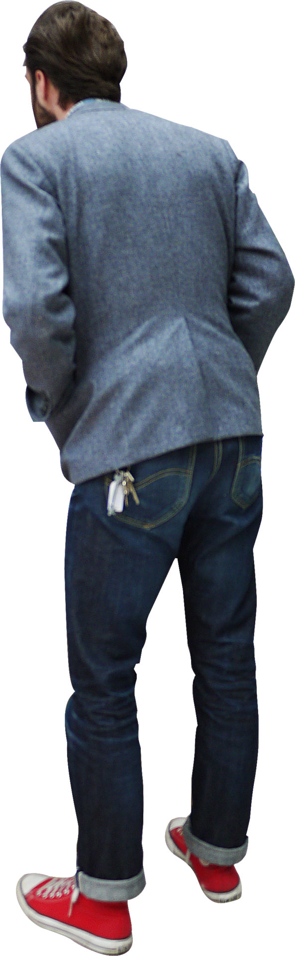 People Png, Cut Out People, Graphic Design Tools, Render - Persona De Espaldas Png Clipart (593x1920), Png Download