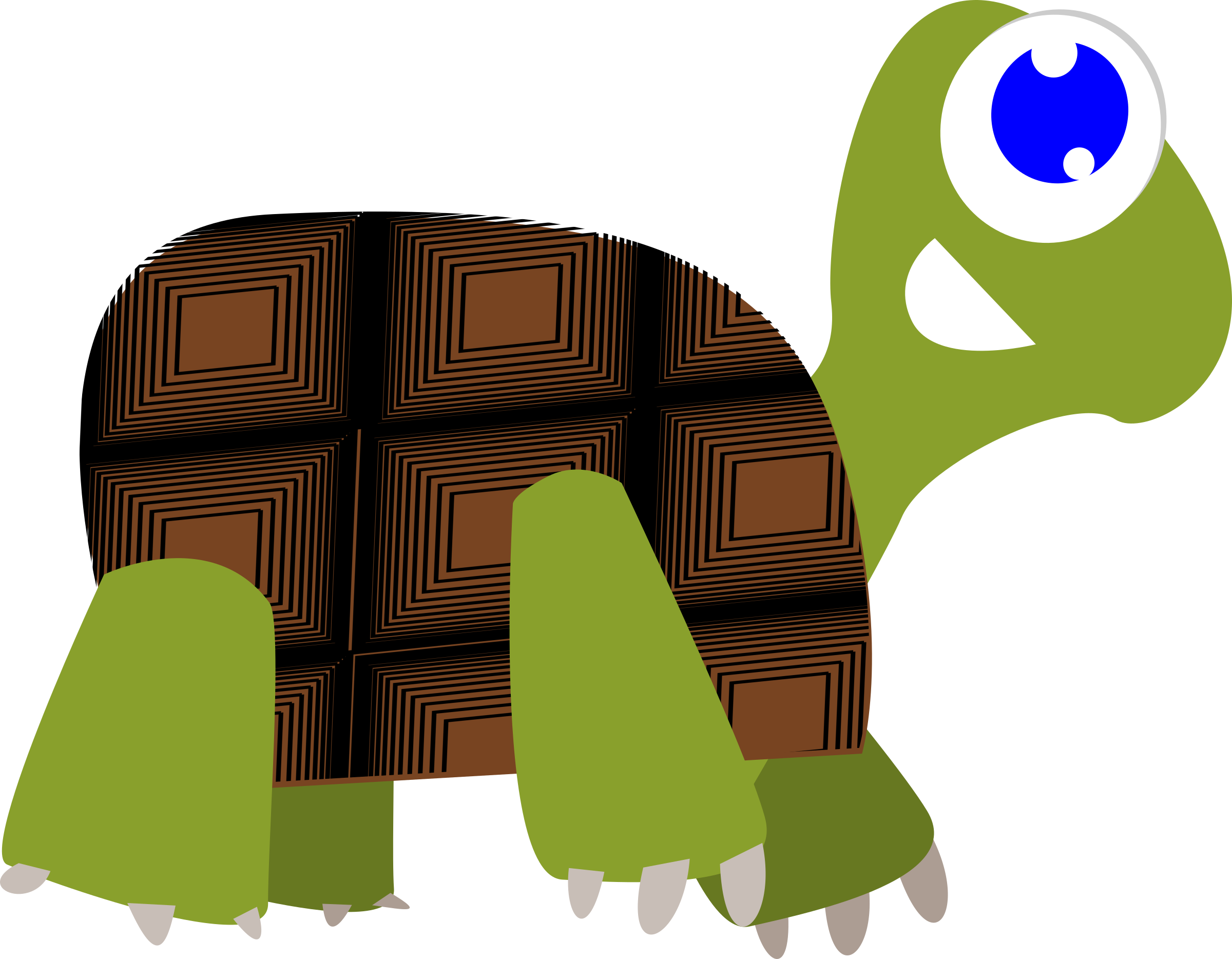 This Free Icons Png Design Of Blue-eyed Turtle Crawling - Blue Eyed Turtle Clipart (2400x1868), Png Download