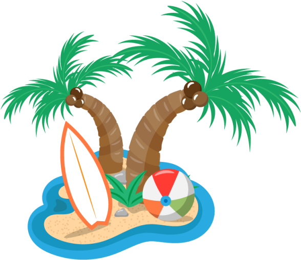 Playa Vector Png - Desenho De Coisas Praia Em Png Clipart (640x640), Png Download