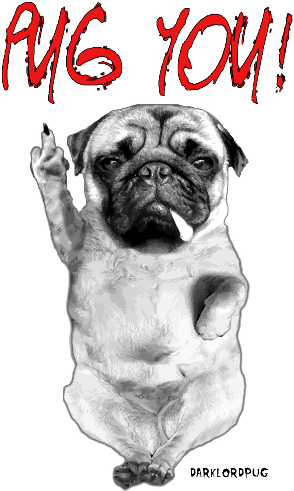 Dark Lord Pug - Pug You Clipart (984x1600), Png Download