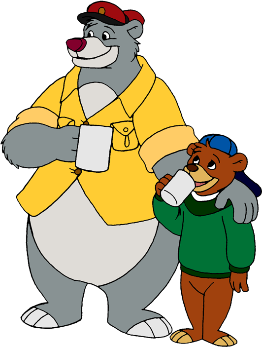 Baloo Png Picture - Jungle Book Png Cartoon Clipart (556x734), Png Download