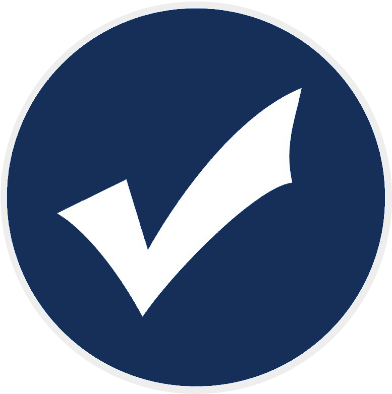 Check Circle Blue - Verified Sign On Facebook Clipart (786x786), Png Download