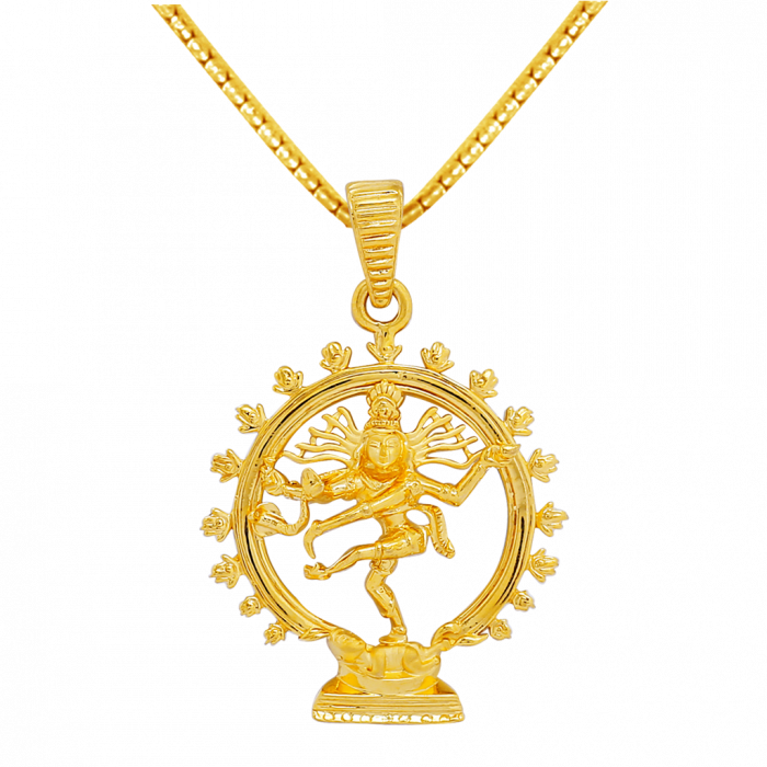 Nataraja Gold Pendant Clipart (700x700), Png Download