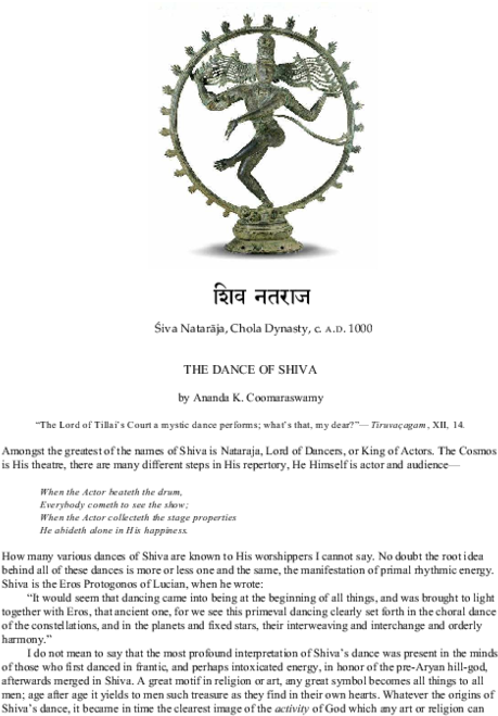 Pdf - Siva Lord Of Dance Clipart (600x776), Png Download