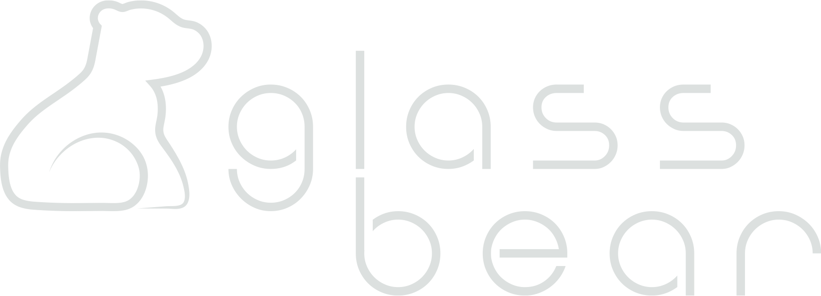 Glass Bear Logo Clipart (1641x593), Png Download
