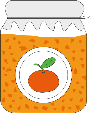 Clementine Jam With Agave Clipart (842x421), Png Download