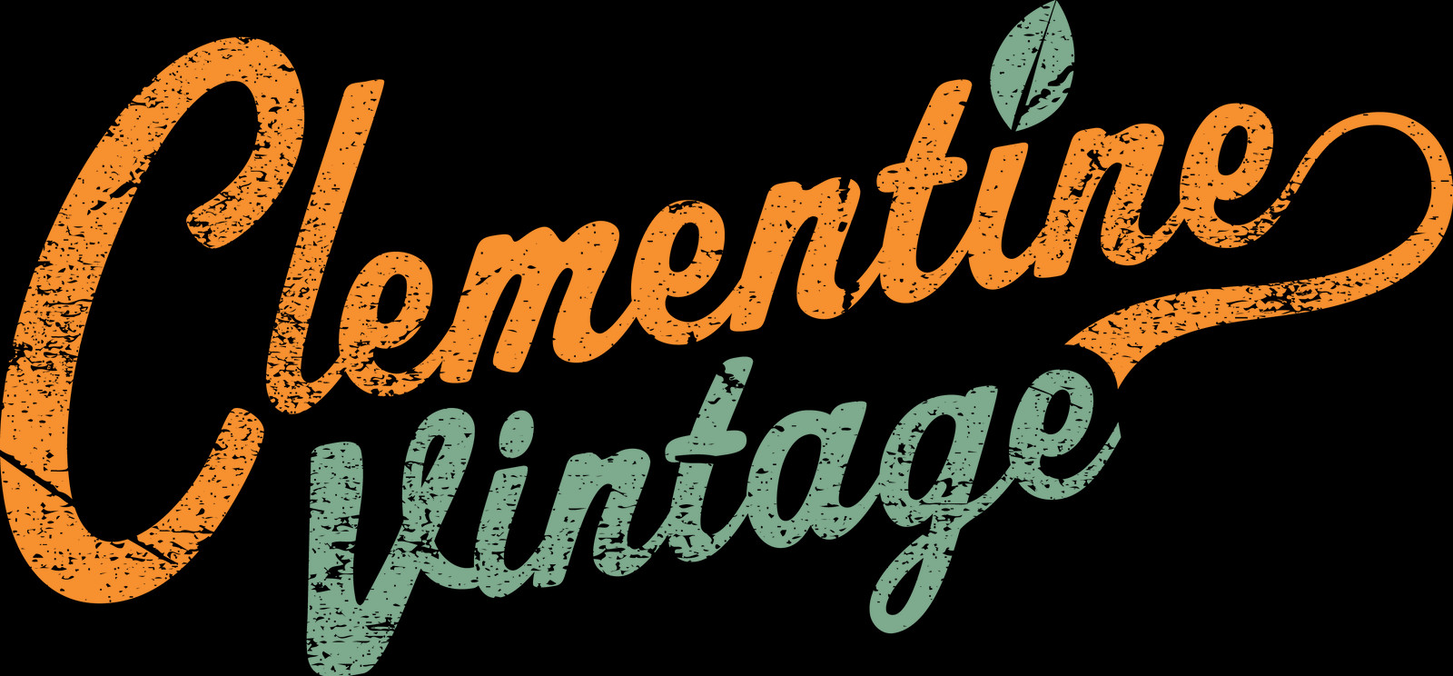 Clementine Vintage Final Logo Print Calligraphy Clipart Large Size