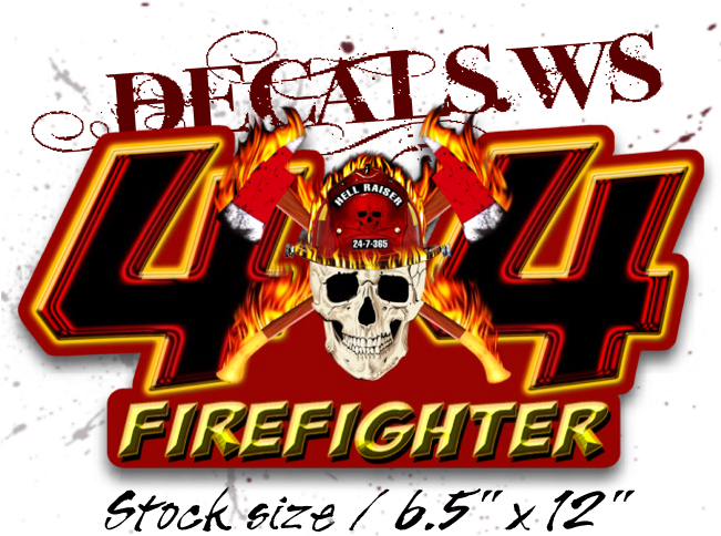 Firefighter Skull - Firefighter Decals Clipart (650x500), Png Download