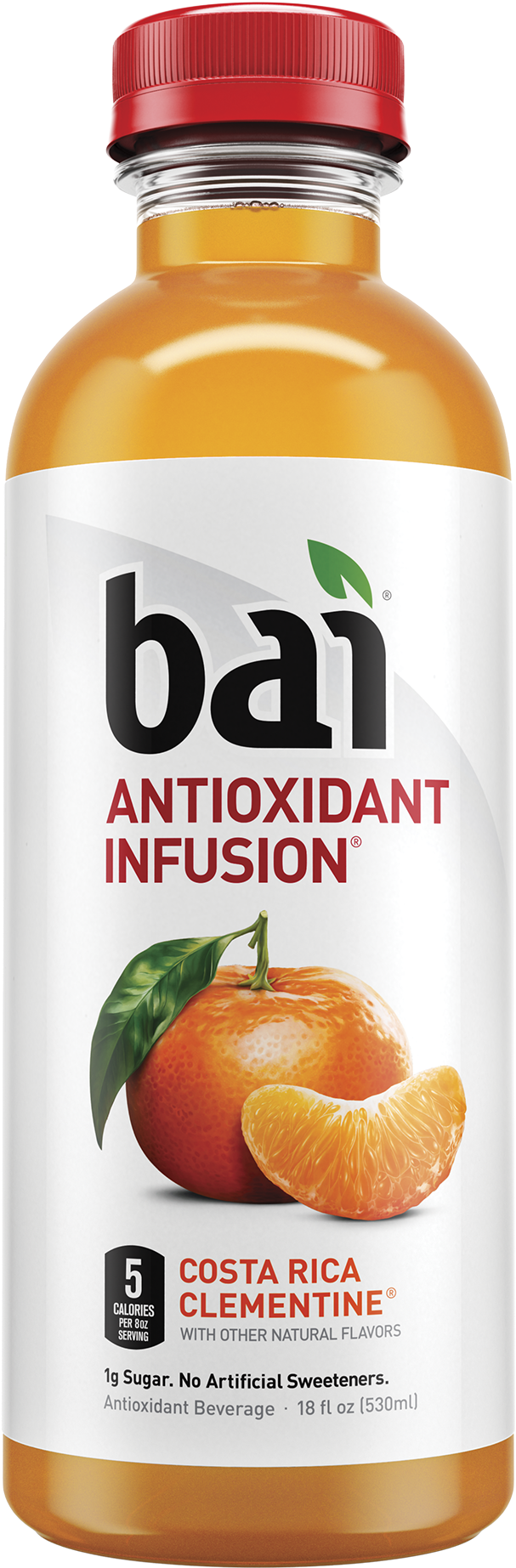 Bai Antioxidant Infused Beverage, Costa Rica Clementine, - Costa Rica Clementine Clipart (646x1885), Png Download