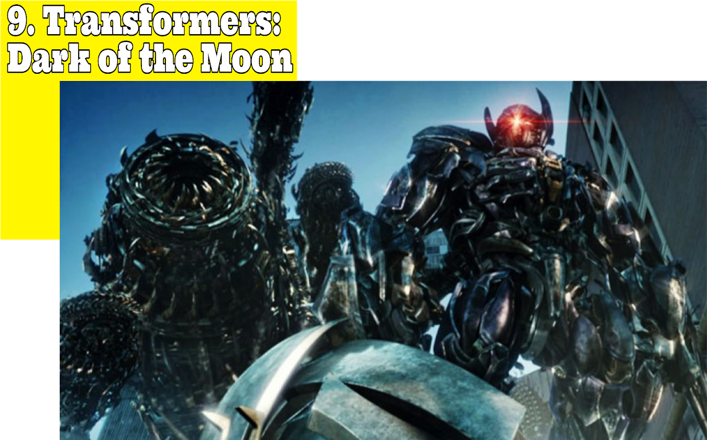 9) "transformers: Dark Of The Moon" (2011): Bay Managed - Transformers Dark Of The Moon Clipart (1600x900), Png Download