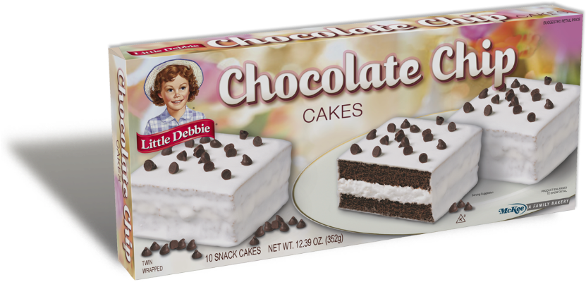 Lil Debbie Chocolate Cakes , Png Download - Chocolate Chip Cakes Little Debbie Clipart (831x400), Png Download