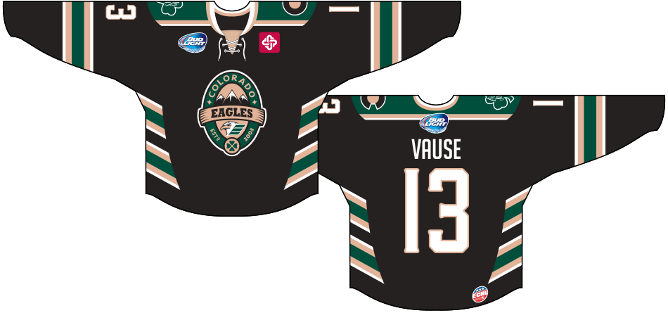 Colorado Eagles - London Knights Black Jersey Clipart (950x445), Png Download