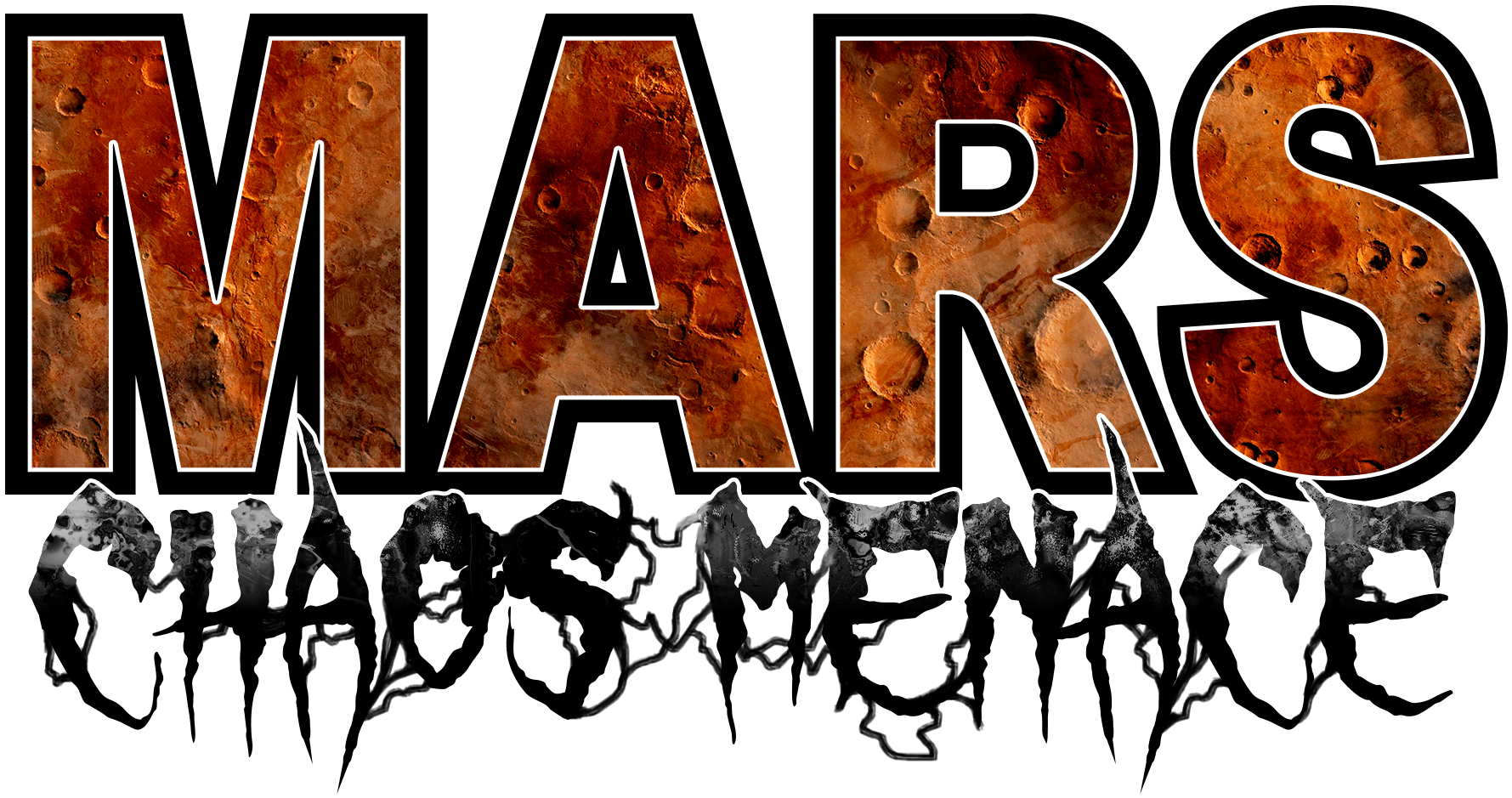 Mars Chaos Menace Black Logo - Poster Clipart (2048x1024), Png Download