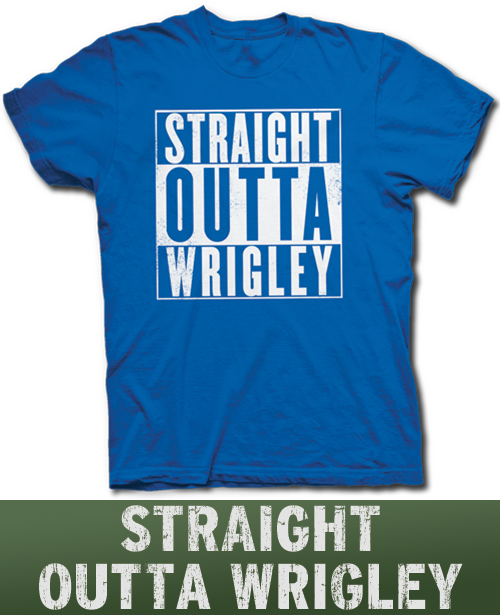 Straight Outta Wrigley Chicago Cubs North Side Gangster - Active Shirt Clipart (500x615), Png Download