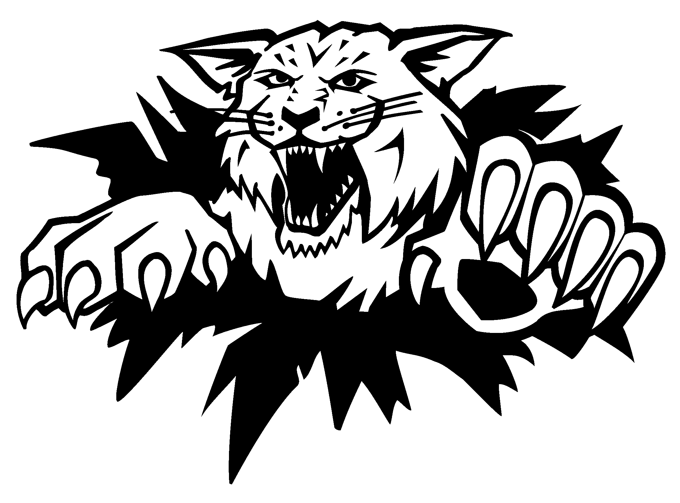 Moncton Wildcats Logo Black And White - Moncton Wildcats Clipart (2400x2400), Png Download
