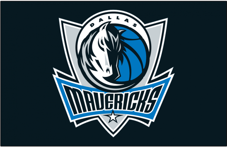 Dallas Mavericks Logos Iron On Stickers And Peel-off - Mavericks Vs Trail Blazers Clipart (750x930), Png Download