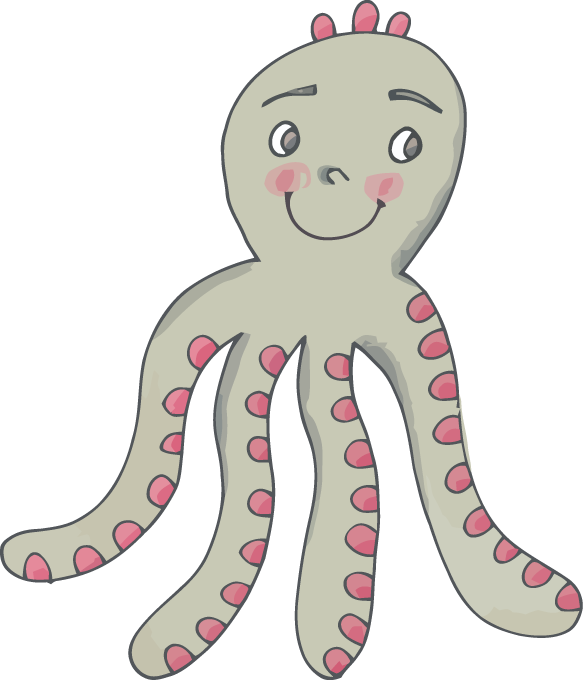 Octopus Clipart Friendly - Cartoon - Png Download (583x680), Png Download