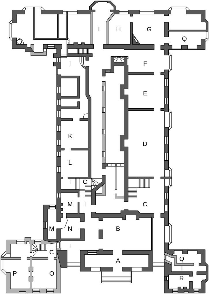 Ground Floor Bramshill House Drawing - Stratfield Saye Floor Plan Clipart (725x1023), Png Download