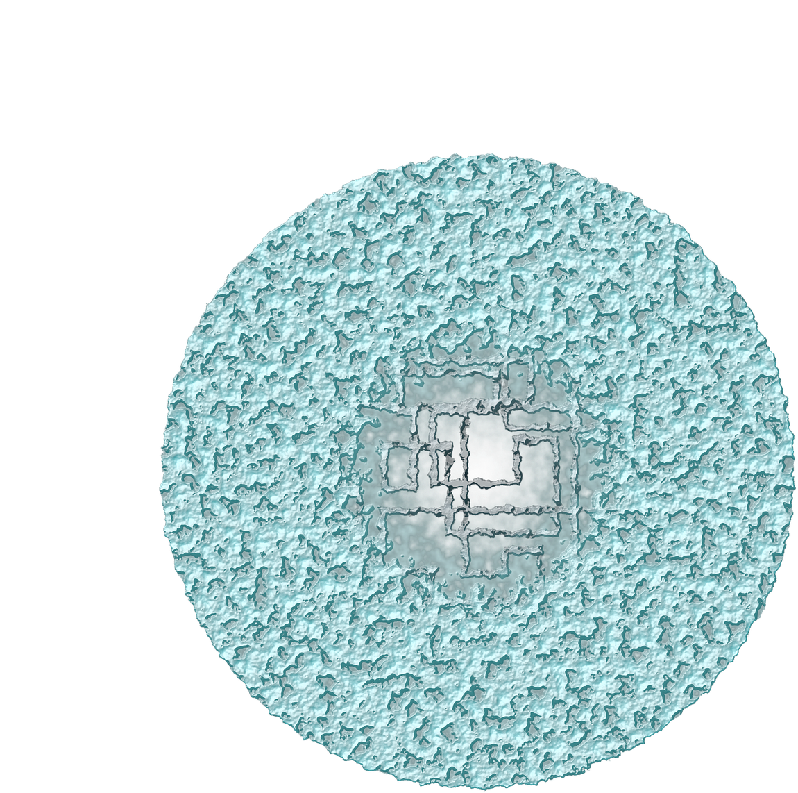 Blocked Fantasy Grid - Circle Clipart (1280x1271), Png Download