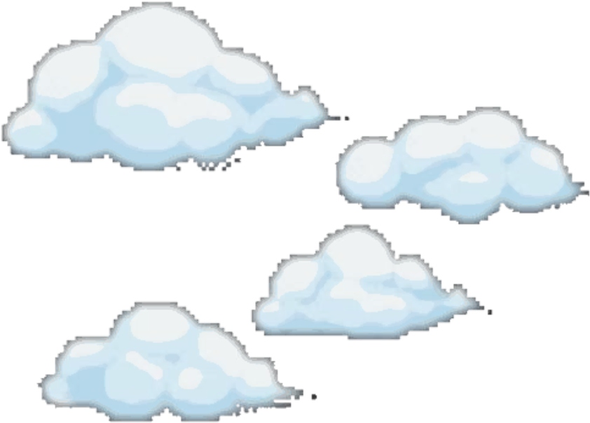 #clouds #pixels #pixel #blue - Clouds Pixel Art Png Clipart (1024x1024), Png Download
