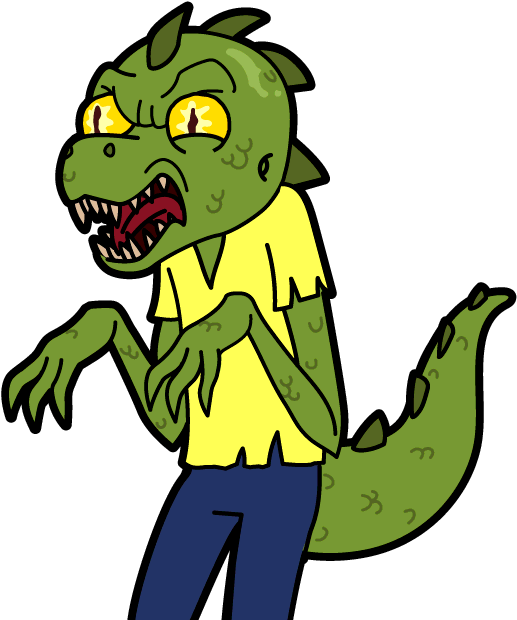 Raptor Morty , Png Download - Reptile Morty Clipart (517x620), Png Download