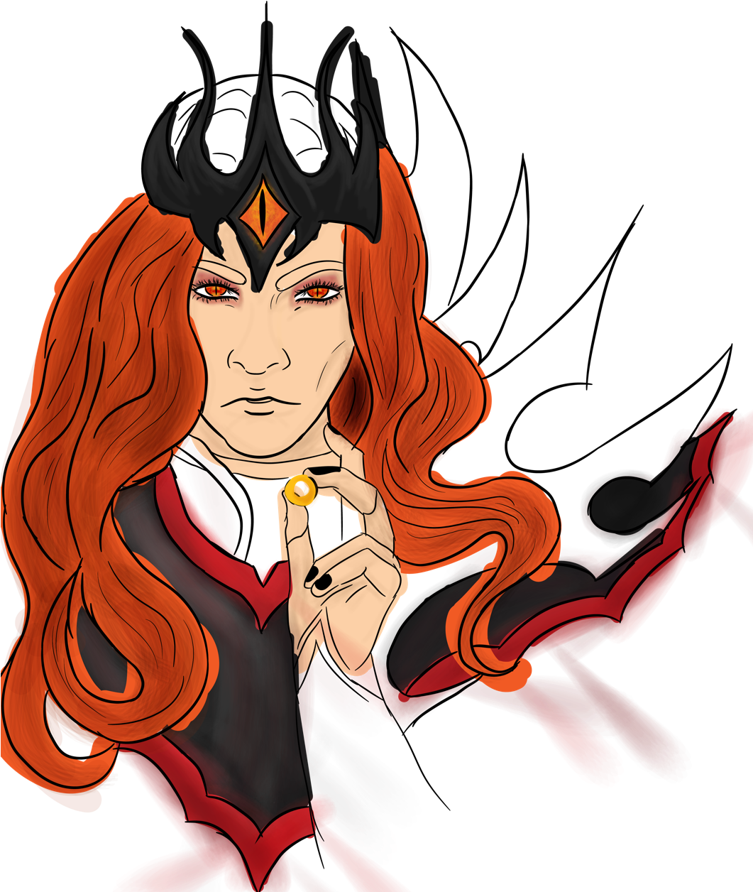 New Sauron Update, I Dont Know How To Shade And Color Clipart (1060x1280), Png Download