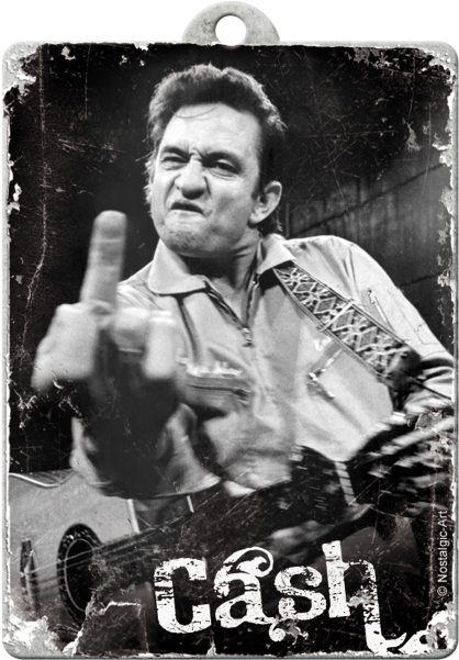 Johnny Cash Middle Finger Png - Poster Johnny Cash Finger Clipart (600x600), Png Download