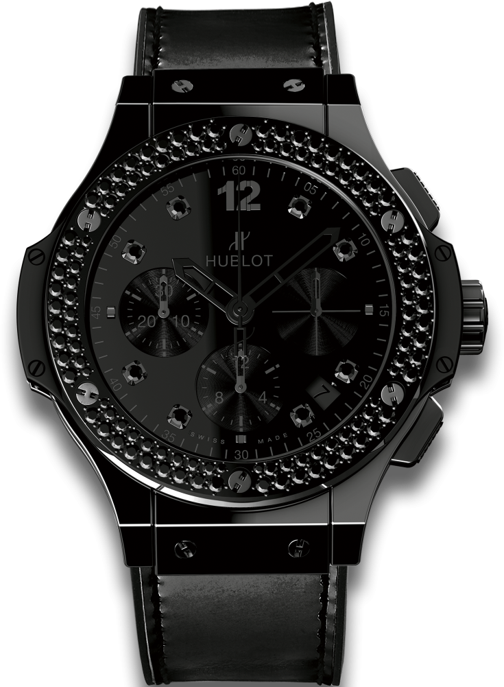 Big Bang Shiny All Black - Hublot Watches Clipart (1000x1000), Png Download
