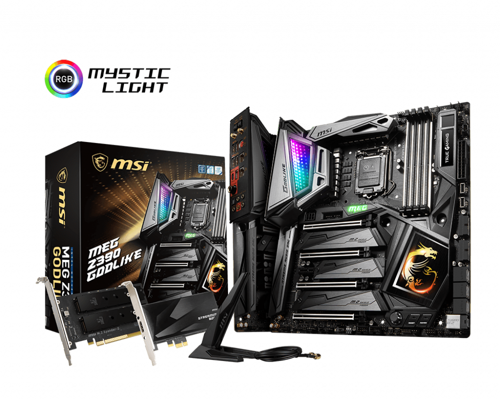 Intel Z390 Motherboards Meg Z390 Godlike - Msi Meg Z390 Godlike Clipart (1024x820), Png Download