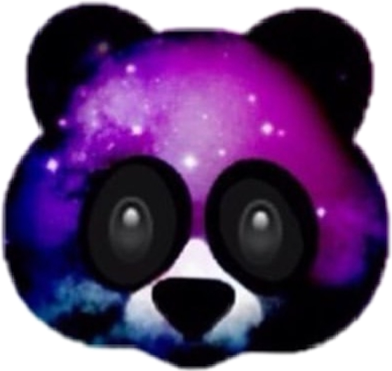 #emoji #emojis #panda #bear #oso #pandabear #osopanda - Cute Emoji Galaxy Panda Clipart (559x530), Png Download