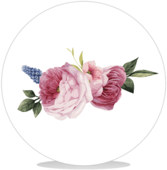 Sluitsticker Vintage Flower Diy - Common Peony Clipart (695x695), Png Download