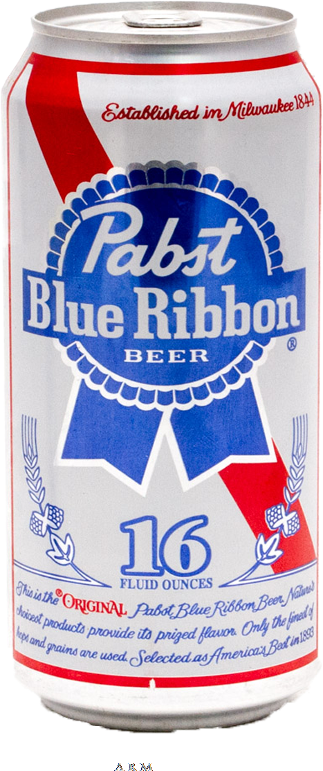 Price - Pabst Blue Ribbon 16 Clipart (650x1350), Png Download