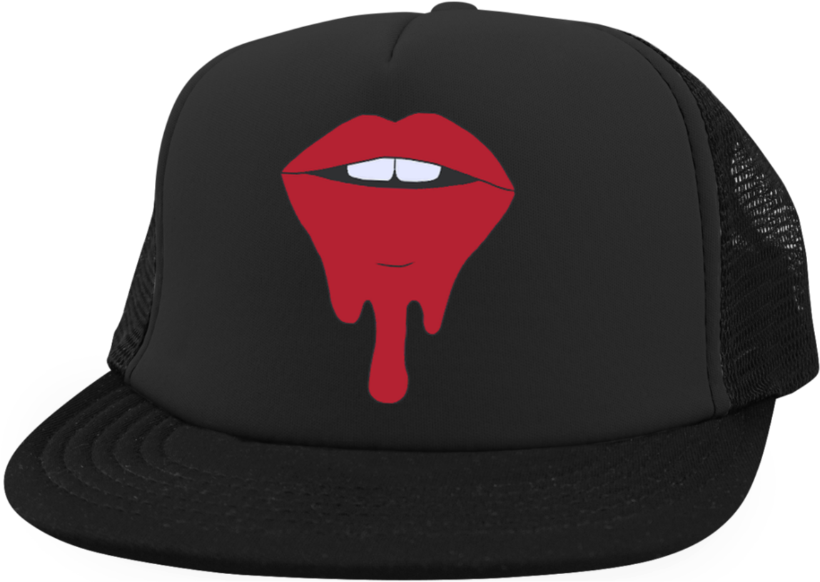 Dripping Lips Snapback - Baseball Cap Clipart (1155x1155), Png Download