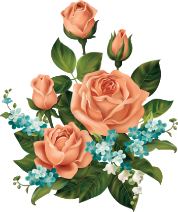 #flores #flowers #vintage - Vintage Bunga Pink Png Clipart (351x417), Png Download