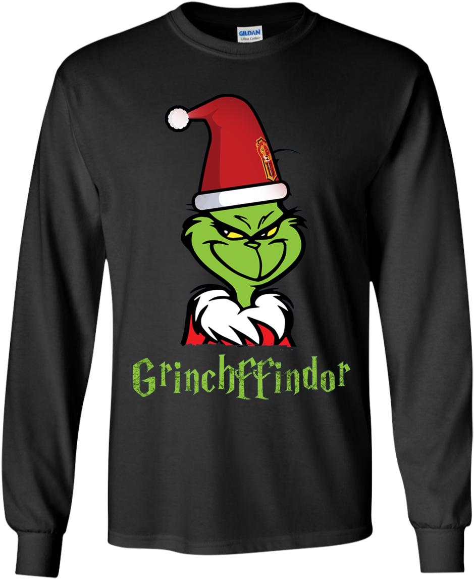 Grinchffindor Shirt, Grinch, Harry Potter Gryffindor - Gryffindor Grinch Gryffindor Shirt Clipart (1155x1155), Png Download