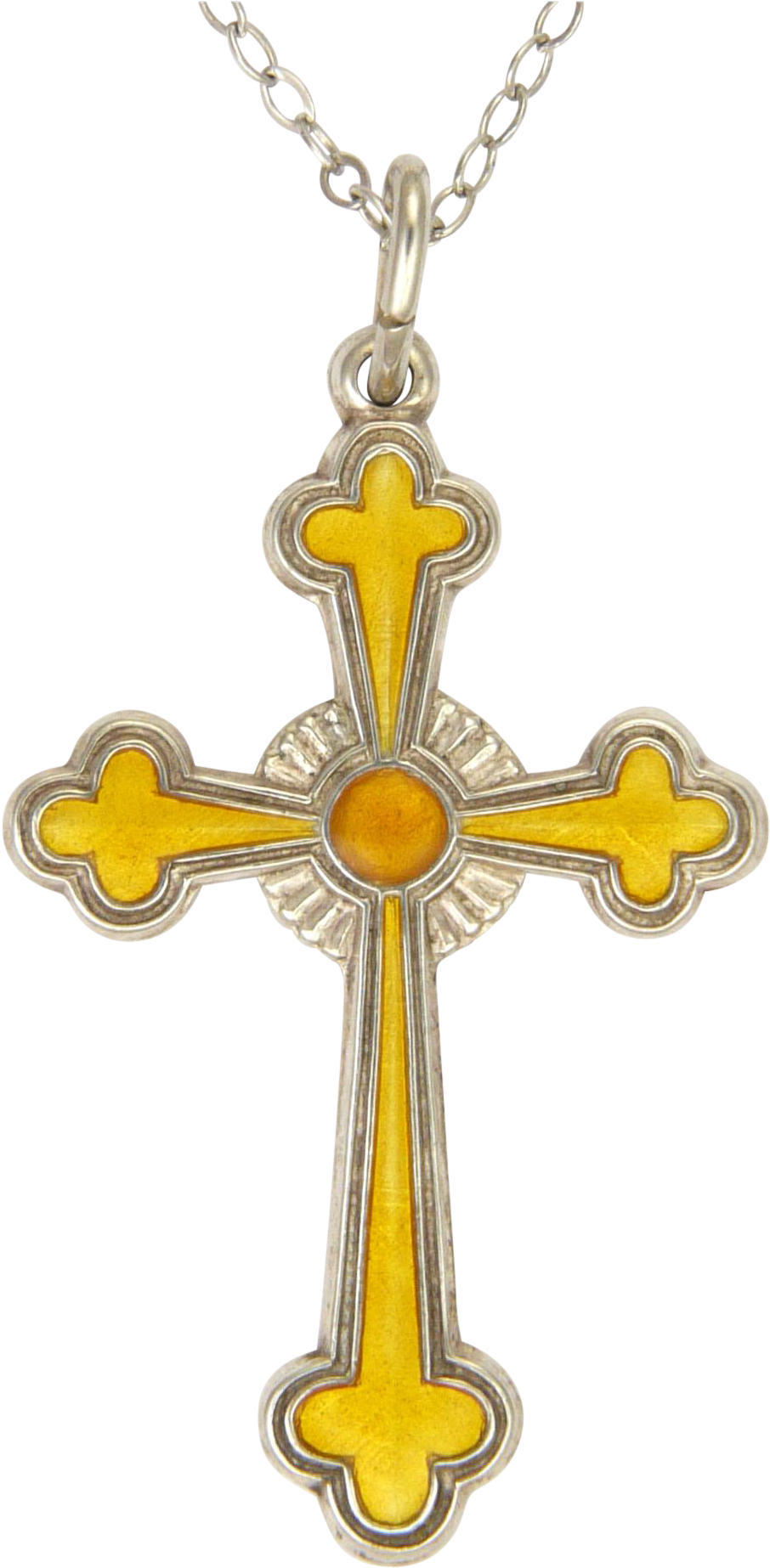 Victorian Garnet Silver Cross Pendant , 19th Century - Mens Gothic Chain Necklace Clipart (1845x1845), Png Download