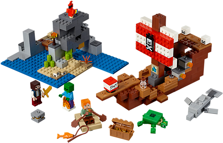 The Pirate Ship Adventure - Lego Minecraft Pirate Ship Clipart (800x600), Png Download